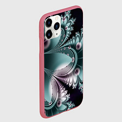 Чехол iPhone 11 Pro матовый Фракталы узорный стиль, цвет: 3D-малиновый — фото 2