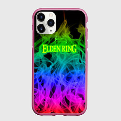 Чехол iPhone 11 Pro матовый Elden ring flame, цвет: 3D-малиновый