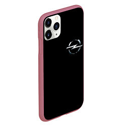 Чехол iPhone 11 Pro матовый Opel logo auto, цвет: 3D-малиновый — фото 2