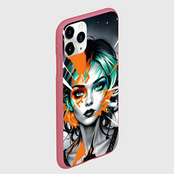 Чехол iPhone 11 Pro матовый Динамичный портрет, цвет: 3D-малиновый — фото 2