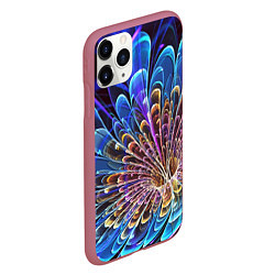 Чехол iPhone 11 Pro матовый Оптический цветок узор, цвет: 3D-малиновый — фото 2