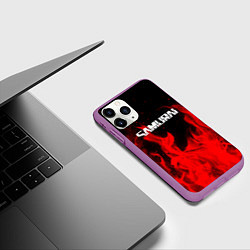 Чехол iPhone 11 Pro матовый Samurai fire red, цвет: 3D-фиолетовый — фото 2