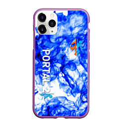 Чехол iPhone 11 Pro матовый Portal 2 flame blue, цвет: 3D-фиолетовый