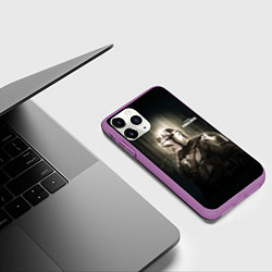 Чехол iPhone 11 Pro матовый Din Djarin - The Mandalorian, цвет: 3D-фиолетовый — фото 2