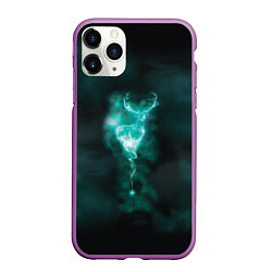 Чехол iPhone 11 Pro матовый  Patronus deer, цвет: 3D-фиолетовый