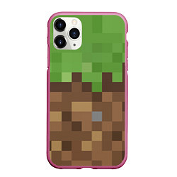 Чехол iPhone 11 Pro матовый Earth - Minecraft