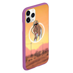 Чехол iPhone 11 Pro матовый Girl - San Andreas, цвет: 3D-фиолетовый — фото 2