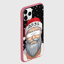 Чехол iPhone 11 Pro матовый Прибыл Дед Мороз, цвет: 3D-малиновый — фото 2