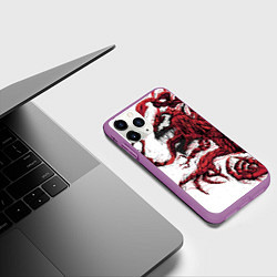 Чехол iPhone 11 Pro матовый Carnage - Symbiot, цвет: 3D-фиолетовый — фото 2