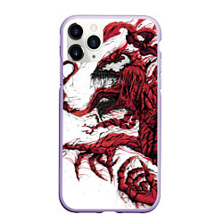 Чехол iPhone 11 Pro матовый Carnage - Symbiot, цвет: 3D-светло-сиреневый