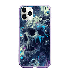 Чехол iPhone 11 Pro матовый Vanguard compozition with skull - ai art fantasy, цвет: 3D-светло-сиреневый