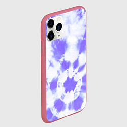 Чехол iPhone 11 Pro матовый Фиолетовый арт тай дай, цвет: 3D-малиновый — фото 2