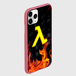 Чехол iPhone 11 Pro матовый Half life fere steel, цвет: 3D-малиновый — фото 2