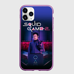 Чехол iPhone 11 Pro матовый Хван Ин Хо - Игра в кальмара, цвет: 3D-фиолетовый