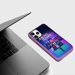 Чехол iPhone 11 Pro матовый Сон Ки Хун - Игра в кальмара, цвет: 3D-фиолетовый — фото 2
