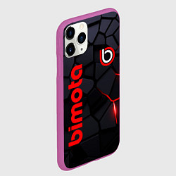 Чехол iPhone 11 Pro матовый Bimoto - плиты с эффектом свечения, цвет: 3D-фиолетовый — фото 2