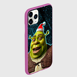 Чехол iPhone 11 Pro матовый New years Shrek, цвет: 3D-фиолетовый — фото 2