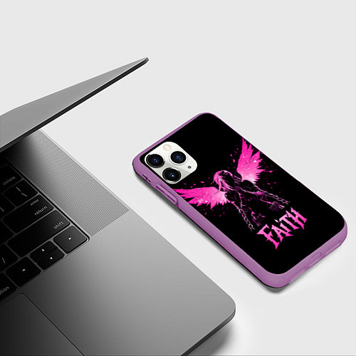 Чехол iPhone 11 Pro матовый Jinx faith - Arcane / 3D-Фиолетовый – фото 3