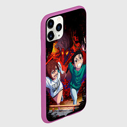 Чехол iPhone 11 Pro матовый Побег от турбо бабки, цвет: 3D-фиолетовый — фото 2