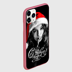Чехол iPhone 11 Pro матовый Девушка с карамельной тростью, цвет: 3D-малиновый — фото 2