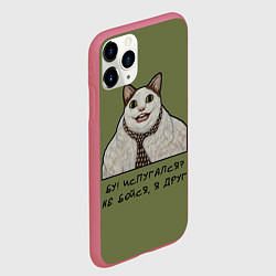Чехол iPhone 11 Pro матовый Кот Бу - мем, цвет: 3D-малиновый — фото 2
