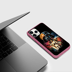 Чехол iPhone 11 Pro матовый Звездные войны, цвет: 3D-малиновый — фото 2