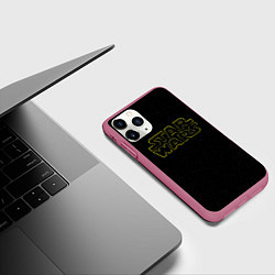 Чехол iPhone 11 Pro матовый Logo - Star Wars, цвет: 3D-малиновый — фото 2