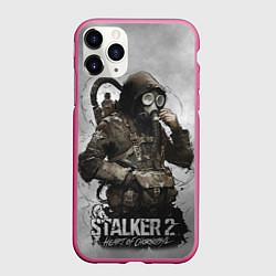 Чехол iPhone 11 Pro матовый S t a l k e r 2 Heart of Chornobyl, цвет: 3D-малиновый