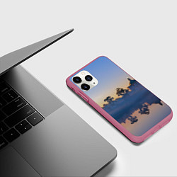 Чехол iPhone 11 Pro матовый Вечер в Ораниенбауме, цвет: 3D-малиновый — фото 2