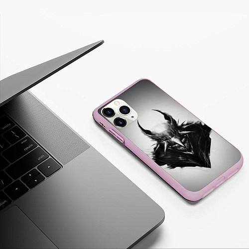 Чехол iPhone 11 Pro матовый Batman who laughs / 3D-Розовый – фото 3