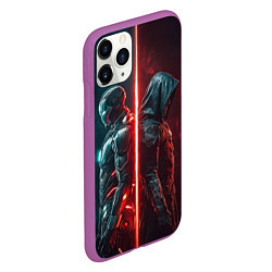 Чехол iPhone 11 Pro матовый Доктор Дум - Железный Человек, цвет: 3D-фиолетовый — фото 2