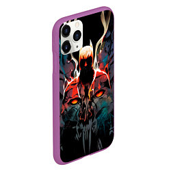 Чехол iPhone 11 Pro матовый Batman from hell, цвет: 3D-фиолетовый — фото 2