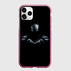 Чехол iPhone 11 Pro матовый Batman in the dark, цвет: 3D-малиновый