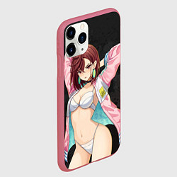 Чехол iPhone 11 Pro матовый Momo Ayase, цвет: 3D-малиновый — фото 2