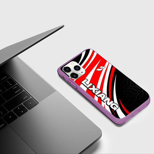 Чехол iPhone 11 Pro матовый Lixiang- red sport uniform / 3D-Фиолетовый – фото 3
