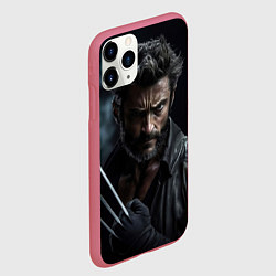 Чехол iPhone 11 Pro матовый Хью Джекман - росомаха, цвет: 3D-малиновый — фото 2