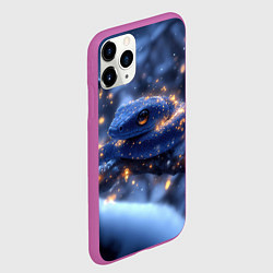 Чехол iPhone 11 Pro матовый Змея новогодний символ 2025, цвет: 3D-фиолетовый — фото 2