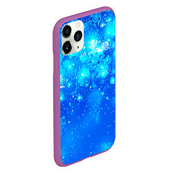 Чехол iPhone 11 Pro матовый Морозное свечение, цвет: 3D-фиолетовый — фото 2