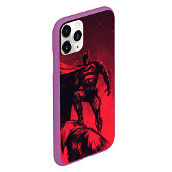 Чехол iPhone 11 Pro матовый Batman - art, цвет: 3D-фиолетовый — фото 2