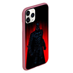 Чехол iPhone 11 Pro матовый Batman - Robert Pattinson, цвет: 3D-малиновый — фото 2