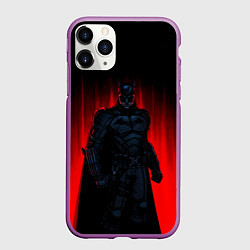Чехол iPhone 11 Pro матовый Batman - Robert Pattinson, цвет: 3D-фиолетовый