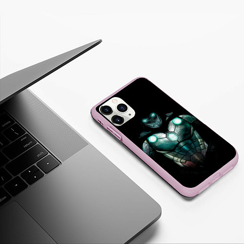 Чехол iPhone 11 Pro матовый Iron Doom / 3D-Розовый – фото 3