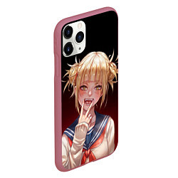 Чехол iPhone 11 Pro матовый Himiko Toga league of villains, цвет: 3D-малиновый — фото 2