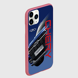 Чехол iPhone 11 Pro матовый Chery, цвет: 3D-малиновый — фото 2
