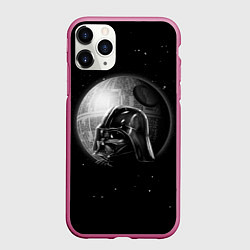 Чехол iPhone 11 Pro матовый Лорд вейдер звезда смерти, цвет: 3D-малиновый