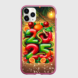 Чехол iPhone 11 Pro матовый Змеи к нам приходят, цвет: 3D-малиновый