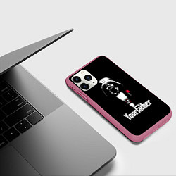 Чехол iPhone 11 Pro матовый Дарт Вейдер крёстный отец, цвет: 3D-малиновый — фото 2