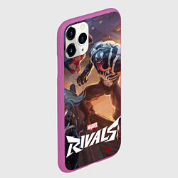 Чехол iPhone 11 Pro матовый Персонажи Marvel rivals, цвет: 3D-фиолетовый — фото 2