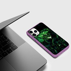 Чехол iPhone 11 Pro матовый Green dragon - Dragon Age, цвет: 3D-фиолетовый — фото 2