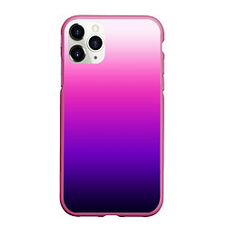 Чехол iPhone 11 Pro матовый Градиент Argon розово-фиолетовый, цвет: 3D-малиновый